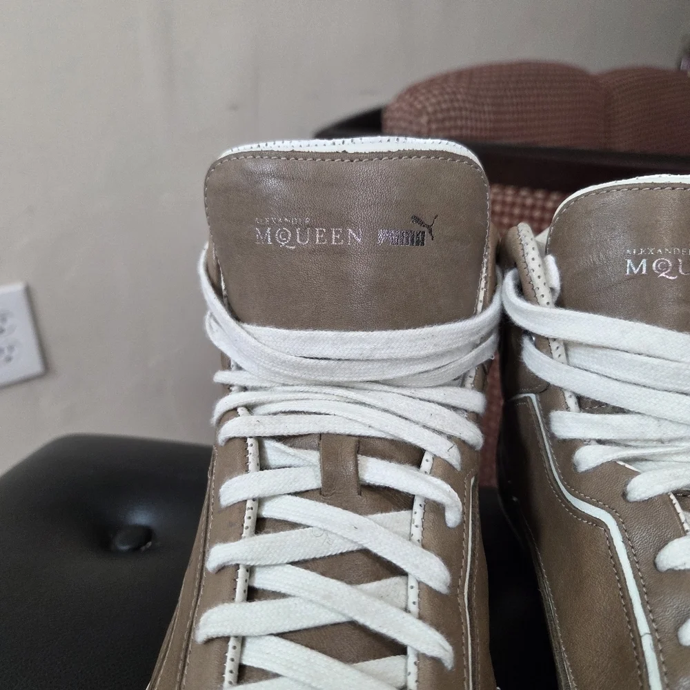 Alexander McQueen‎ x Puma High Top Leather Sneakers Men US 14 EU 48.5